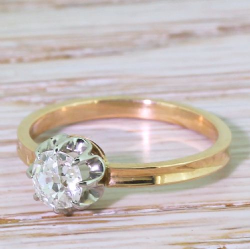 Art Deco 0.50 Carat Old Cut Diamond Engagement Ring, Circa 1915
