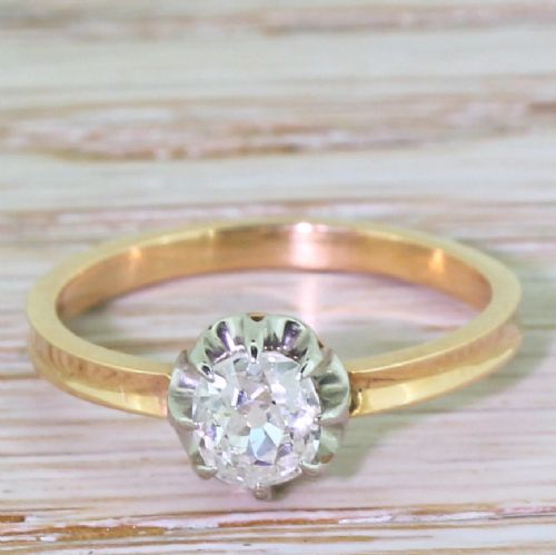 fig 1. Art Deco 0.50 Carat Old Cut Diamond Engagement Ring, circa 1915
