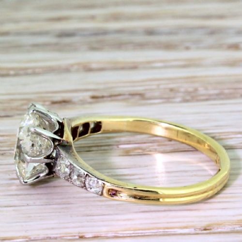 fig 2. Art Deco 2.64 Carat Old Cut Diamond Engagement Ring, circa 1940