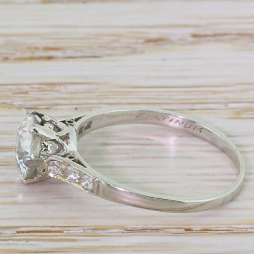 fig 2. Art Deco 1.02 Carat Old Cut Diamond Engagement Ring, circa 1925
