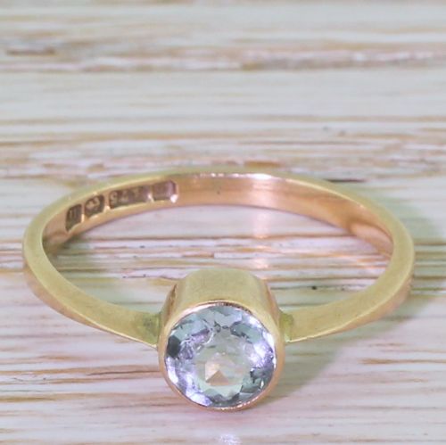 fig 1. Edwardian 0.60 Carat Aquamarine Solitaire Ring, dated 1912