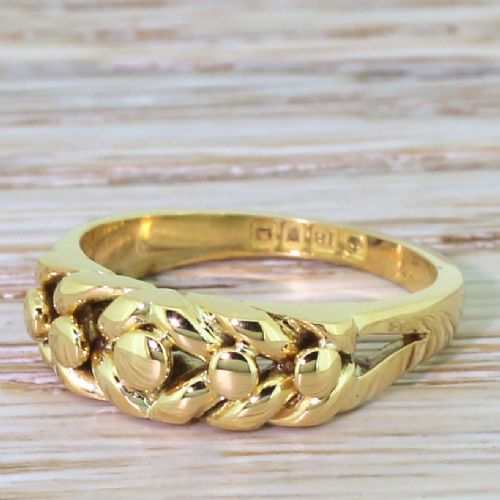 Art Deco Yellow Gold Knot Band Ring, Dated 1918
