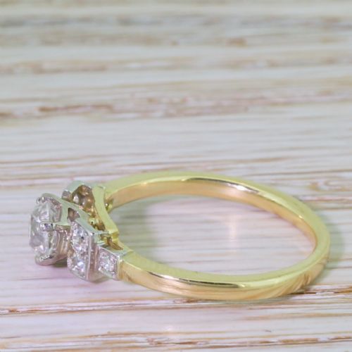 fig 2. Art Deco 0.77 Carat Old Cut Diamond Engagement Ring, circa 1930