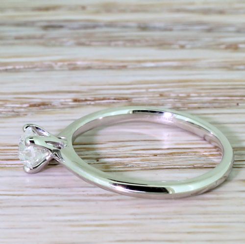 fig 2. 0.50 Carat Old Cut Diamond Engagement Ring, Platinum