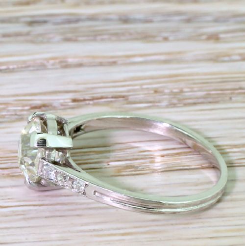 fig 2. Art Deco 1.84 Carat Old Cut Diamond Engagement Ring, circa 1930