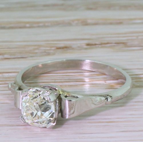 Art Deco 1.11 Carat Old Cut Diamond Engagement Ring, Circa 1925
