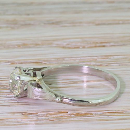 fig 2. Art Deco 1.11 Carat Old Cut Diamond Engagement Ring, circa 1925