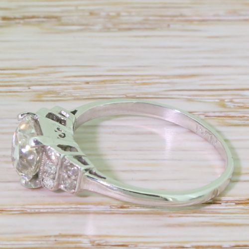 fig 2. Art Deco 1.15 Carat Old Cushion Cut Diamond Engagement Ring, circa 1915
