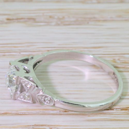 fig 2. Art Deco 0.90 Carat Old Cut Diamond Engagement Ring, circa 1925
