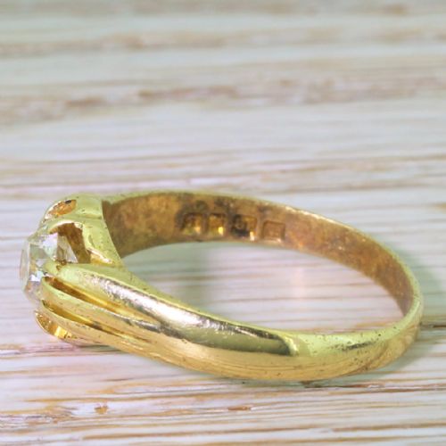 fig 2. Early 20th Century 0.87 Carat Old Cut Diamond Solitaire Ring, dated 1926