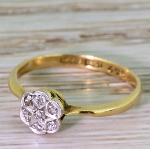 Art Deco Diamond “Star” Cluster Ring, Circa 1930
