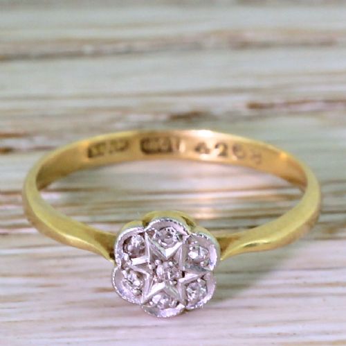 fig 1. Art Deco Diamond “Star” Cluster Ring, circa 1930
