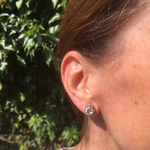 fig 1. Victorian 1.80 Carat Rose Cut Diamond Stud Earrings, circa 1870