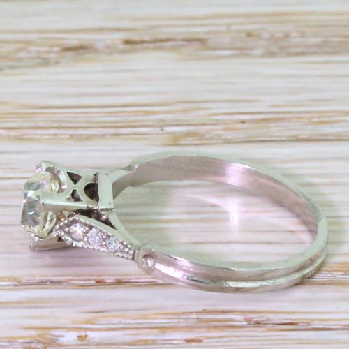 fig 2. Art Deco 1.08 Carat Old Cut Diamond Engagement Ring, circa 1930
