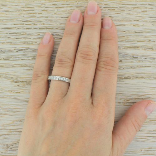 fig 2. Mid Century 2.16 Carat Carré Cut Diamond Eternity Ring, dated 1950