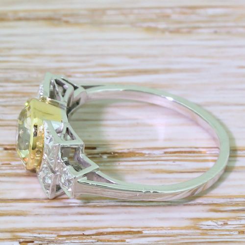 fig 2. Art Deco 1.54 Carat Fancy Light Yellow Old Cut Diamond Ring, circa 1935
