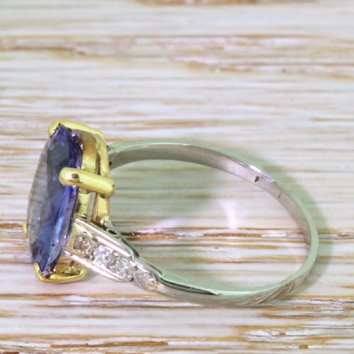 fig 2. Edwardian 3.50 Carat Natural Sapphire Solitaire Ring, circa 1910

