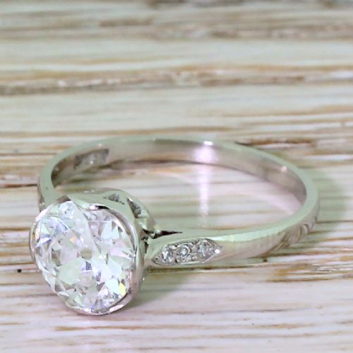 Art Deco 1.26 Carat Old Cut Diamond Engagement Ring, Circa 1925
