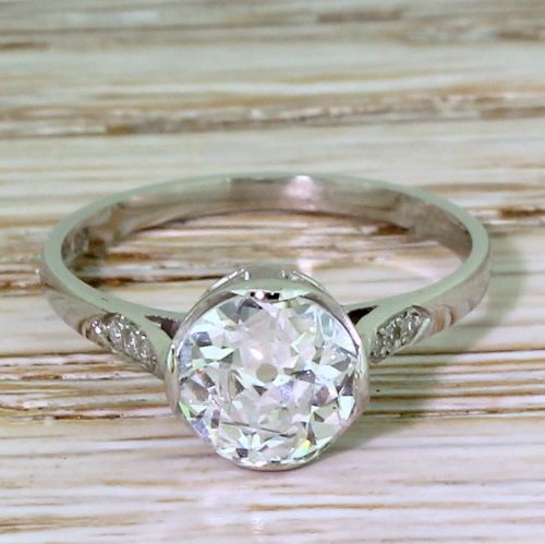 fig 1. Art Deco 1.26 Carat Old Cut Diamond Engagement Ring, circa 1925