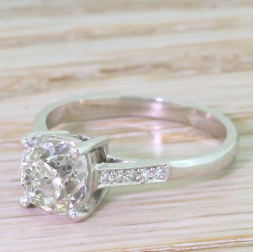 Art Deco 1.75 Carat Old Cut Diamond Engagement Ring, Circa 1935
