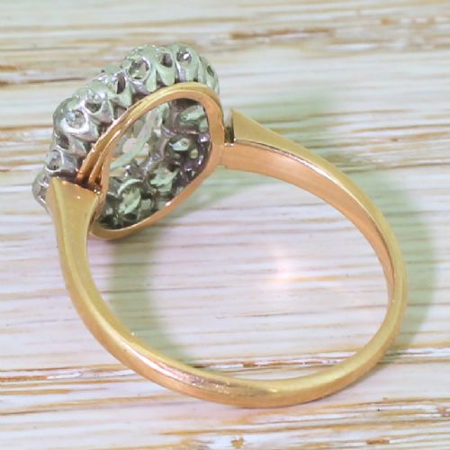 fig 3. Art Deco 2.55 Carat Old Cut Diamond Cluster Ring, French, circa 1930