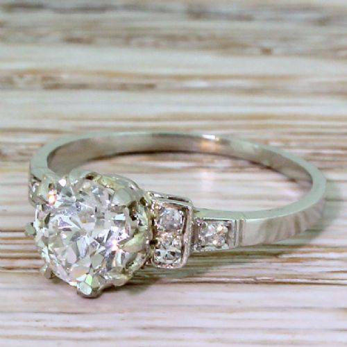 Art Deco 1.12 Carat Old Cut Diamond Engagement Ring, Circa 1935
