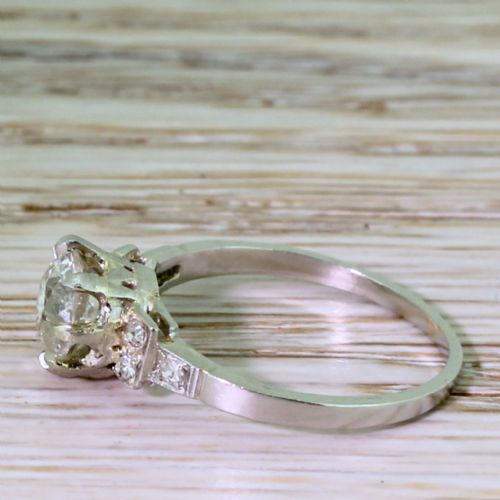 fig 2. Art Deco 1.12 Carat Old Cut Diamond Engagement Ring, circa 1935