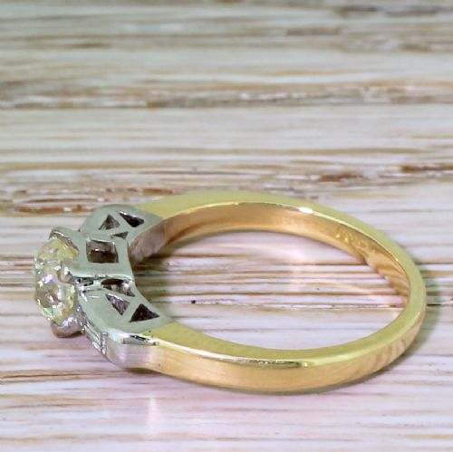 fig 2. Art Deco 0.82 Carat Old Cut Diamond Engagement Ring, circa 1940
