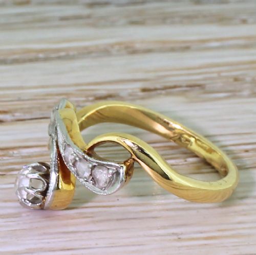 fig 2. Art Nouveau 0.35 Carat Old Cut Diamond Ring, French, circa 1925