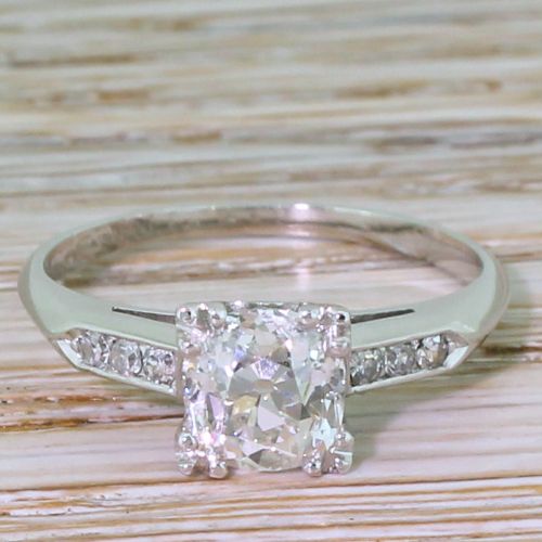 fig 1. Art Deco 1.20 Carat Old Cut Diamond Engagement Ring, French, circa 1930
