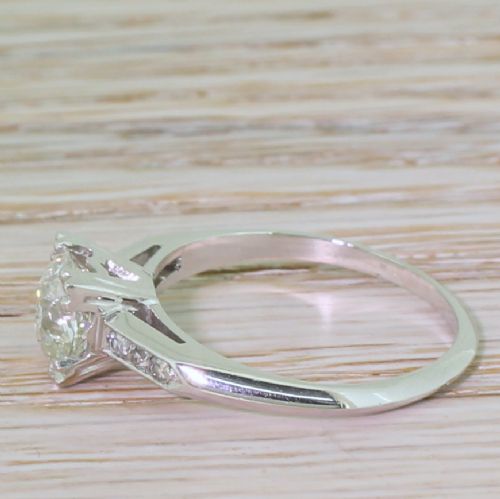 fig 2. Art Deco 1.20 Carat Old Cut Diamond Engagement Ring, French, circa 1930