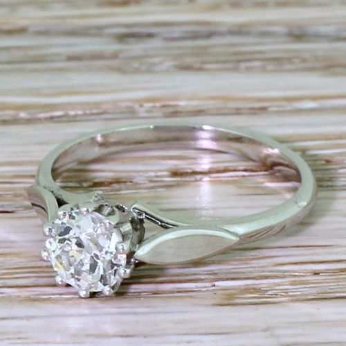 Art Deco 0.70 Carat Old Cut Diamond Engagement Ring, Circa 1925
