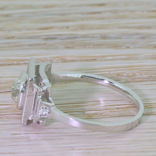 fig 2. Art Deco 0.90 Carat Old Cut Diamond Solitaire Ring, circa 1930