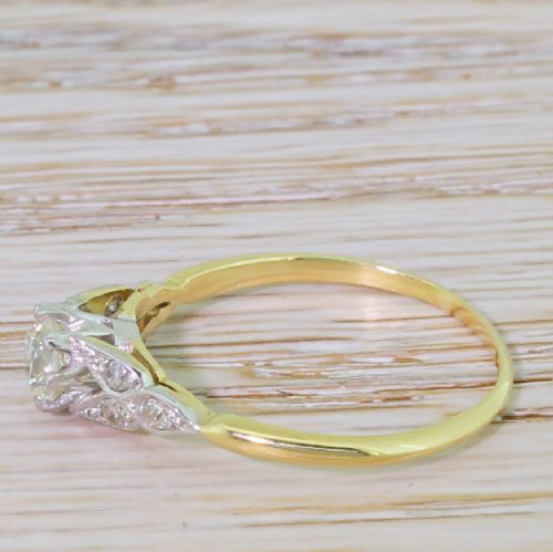 fig 2. Art Deco 0.53 Carat Old Cut Diamond Engagement Ring, circa 1915
