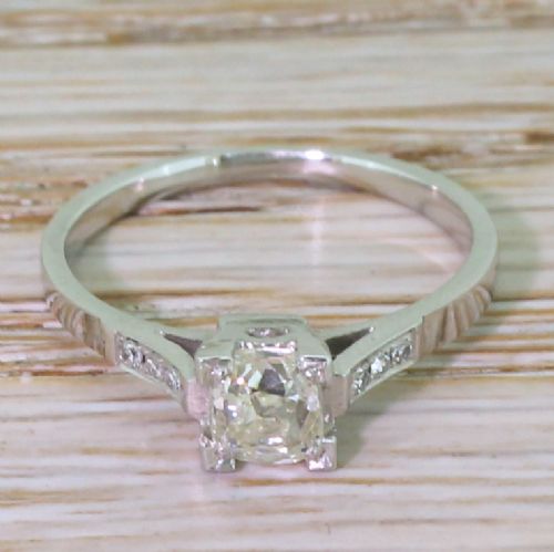 fig 1. Art Deco 0.51 Carat Old Cut Diamond Engagement Ring, circa 1925