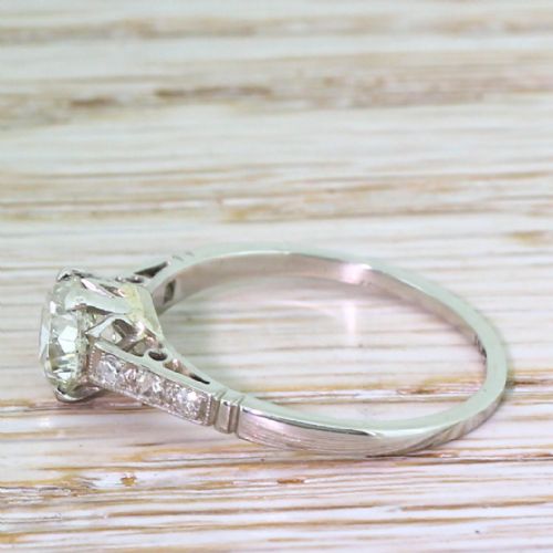 fig 2. Mid Century 1.02 Carat Transitional Cut Diamond Engagement Ring, 1950
