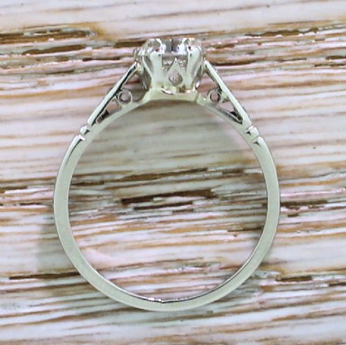 fig 3. Mid Century 1.02 Carat Transitional Cut Diamond Engagement Ring, 1950
