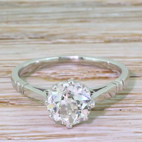 fig 1. Art Deco 1.50 Carat Old Cut Diamond Engagement Ring, circa 1925
