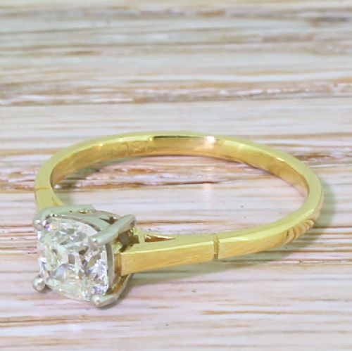 Art Deco 0.88 Carat Old Cut Diamond Engagement Ring, Circa 1935

