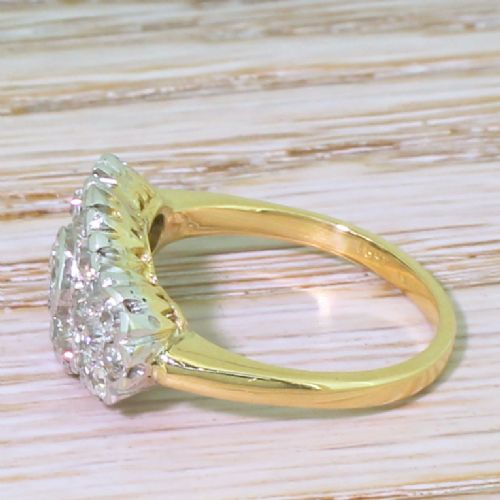 fig 2. Art Deco 1.30 Carat Old Cut Diamond Cluster Ring, circa 1940
