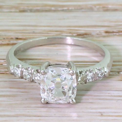fig 1. Art Deco 1.51 Carat Old Cut Diamond Engagement Ring, circa 1915
