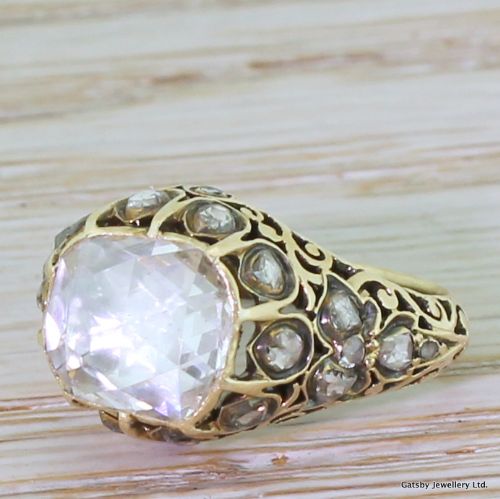 Georgian 1.23 Carat Rose Cut Diamond Ring, Circa 1820
