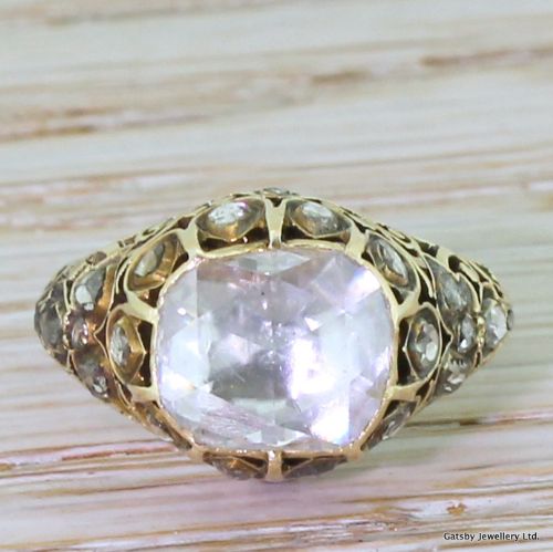 fig 1. Georgian 1.23 Carat Rose Cut Diamond Ring, circa 1820