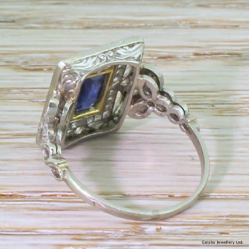 fig 3. Edwardian 1.18 Carat Natural Sapphire & Diamond Ring, French, circa 1910
