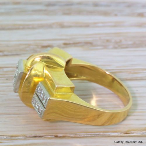 fig 2. Mid Century 0.36 Carat Round Brilliant Cut Diamond Ring, French, 1950