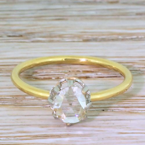 fig 1. Edwardian 0.50 Carat Rose Cut Diamond Solitaire Ring, circa 1905