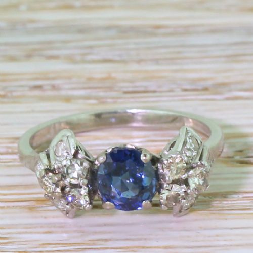 fig 1. Art Deco 0.83 Carat Sapphire & Diamond Ring, circa 1930