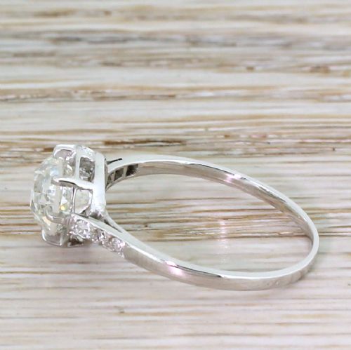 fig 2. Art Deco 1.51 Carat Old Cut Diamond Engagement Ring, French, circa 1920
