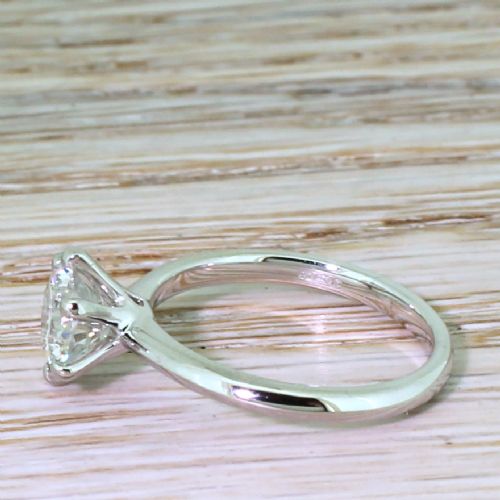 fig 2. 1.48 Carat Transitional Cut Diamond Engagement Ring, Platinum