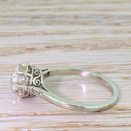 fig 2. Art Deco 1.10 Carat Old Cut Diamond Engagement Ring, French, circa 1925
